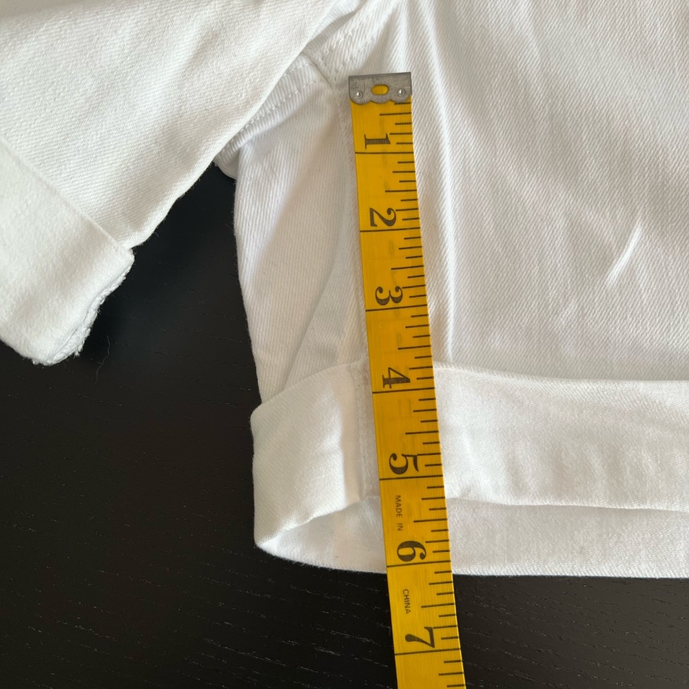 Eddie Bauer Boyfriend Rolled Up White Jean Shorts - Picture 10 of 13